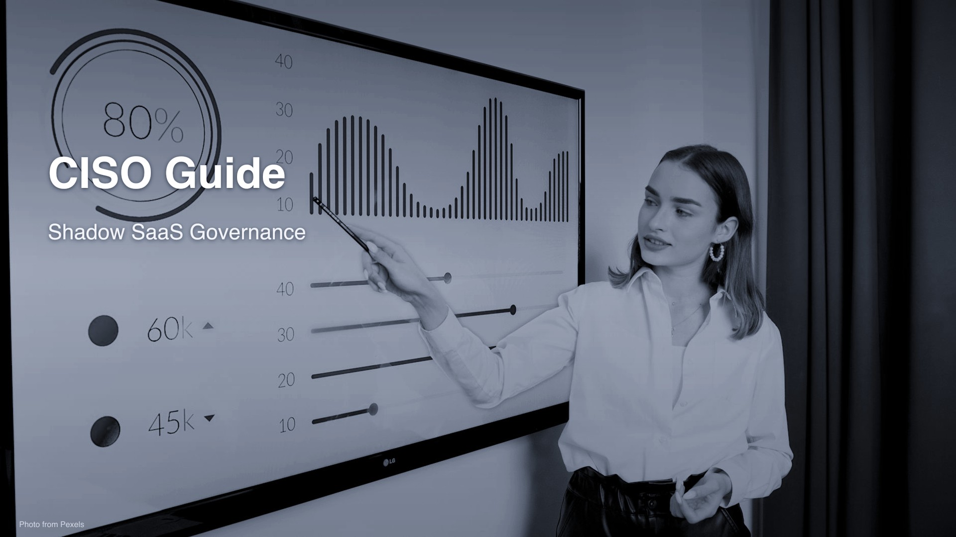 CISO executive reviewing security dashboards