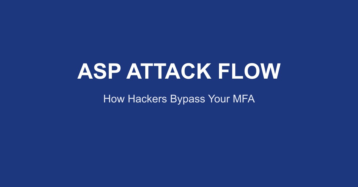Attack flow diagram showing ASP bypass technique